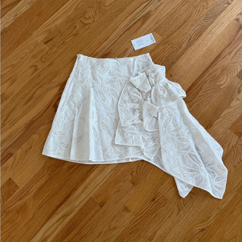 Revolve Aknvas Flo Skirt White Lace Skirt